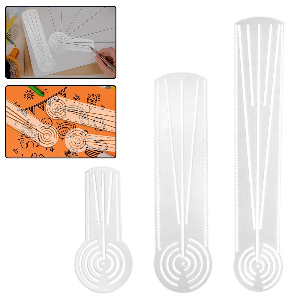 Ruler Set Transparent - Hochwertige Multifunktionale Mandala-Zeichenvorlage Transparentes Acryl Geometrie-Muster