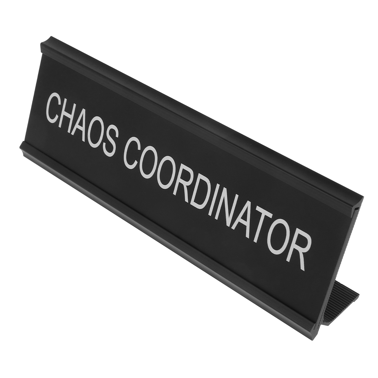 Desk Name Plate - Chaos-Koordinator Schreibtischaufsteller L-förmige Aluminiumlegierung Namensschild Bürobedarf