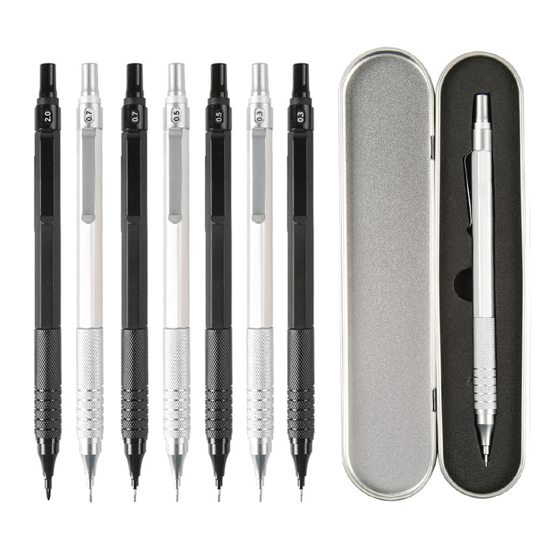 Mechanical Pencil Lead - Hochwertiges Metall-Druckbleistift-Set mit Minen, Zeichenbleistift 0,3,
