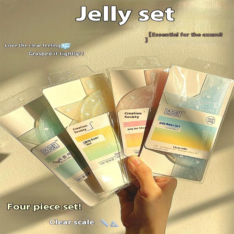 4 Teile/satz 15CM Gelee Lineal – Ruler Set Transparent Bewertung und Preis