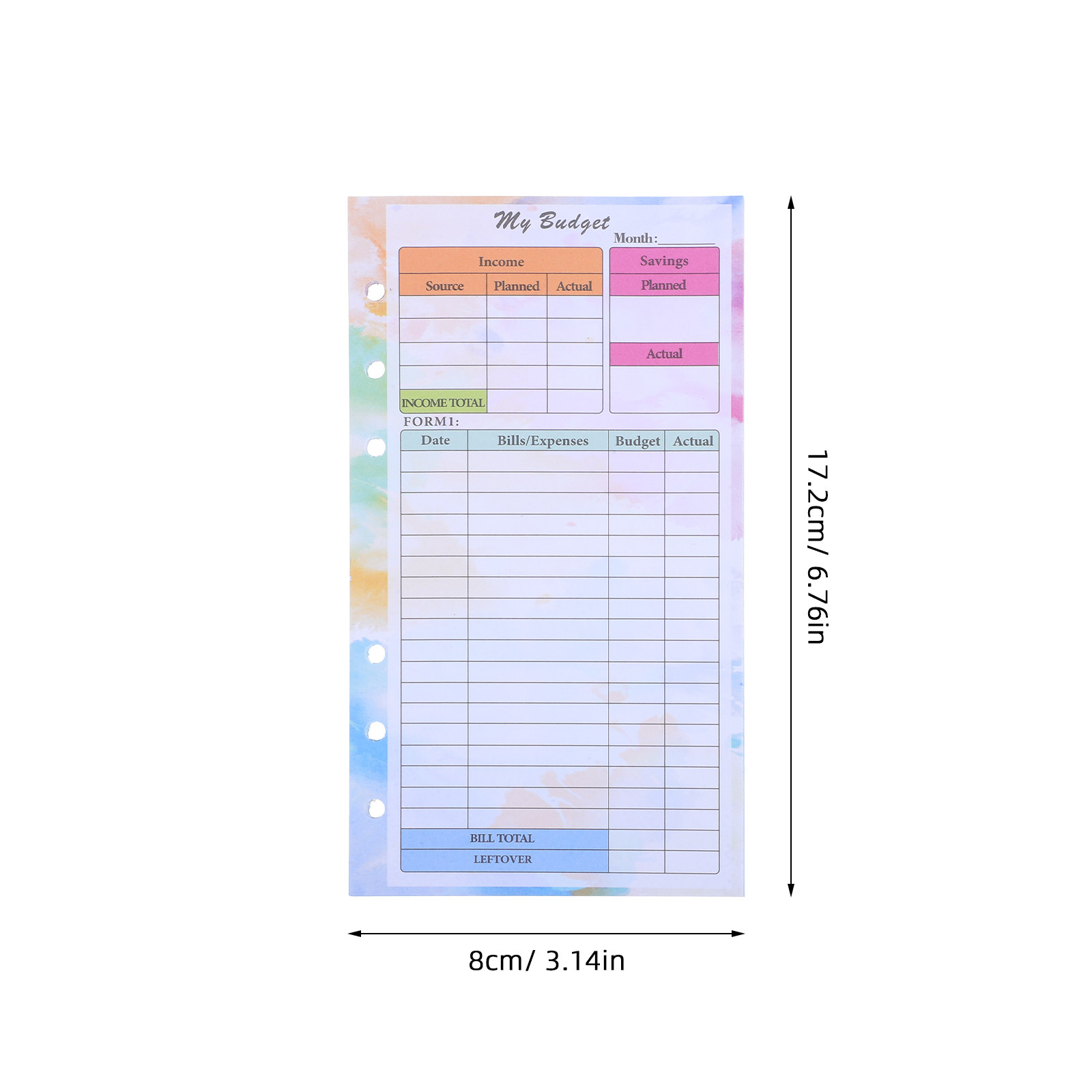 14 Blatt A6 Nachfüllbare Budge – Planner Weekly Budget Bewertung und Preis