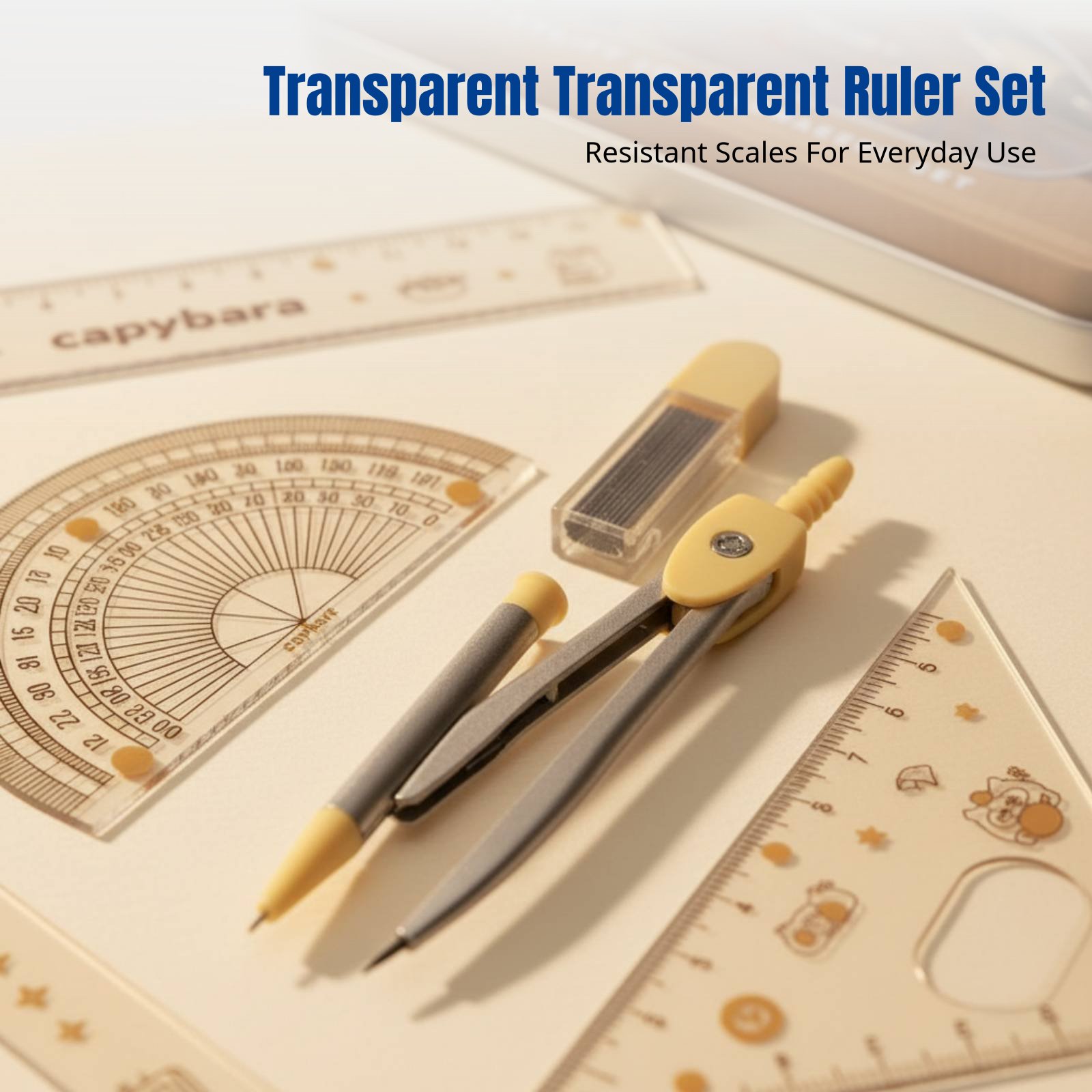 Lineal-Set für Schüler, Cartoo – Ruler Set Transparent Bewertung und Preis